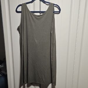 Olive Green Sleeveless Dress